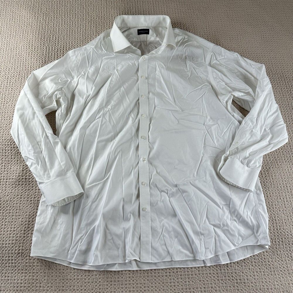 PROPER CLOTH men's custom cut collared white Button Down Dress shirt 29 X‎ 32